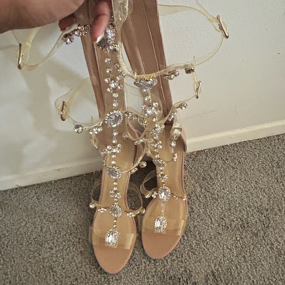 Elegant Gold Strappy Sandals